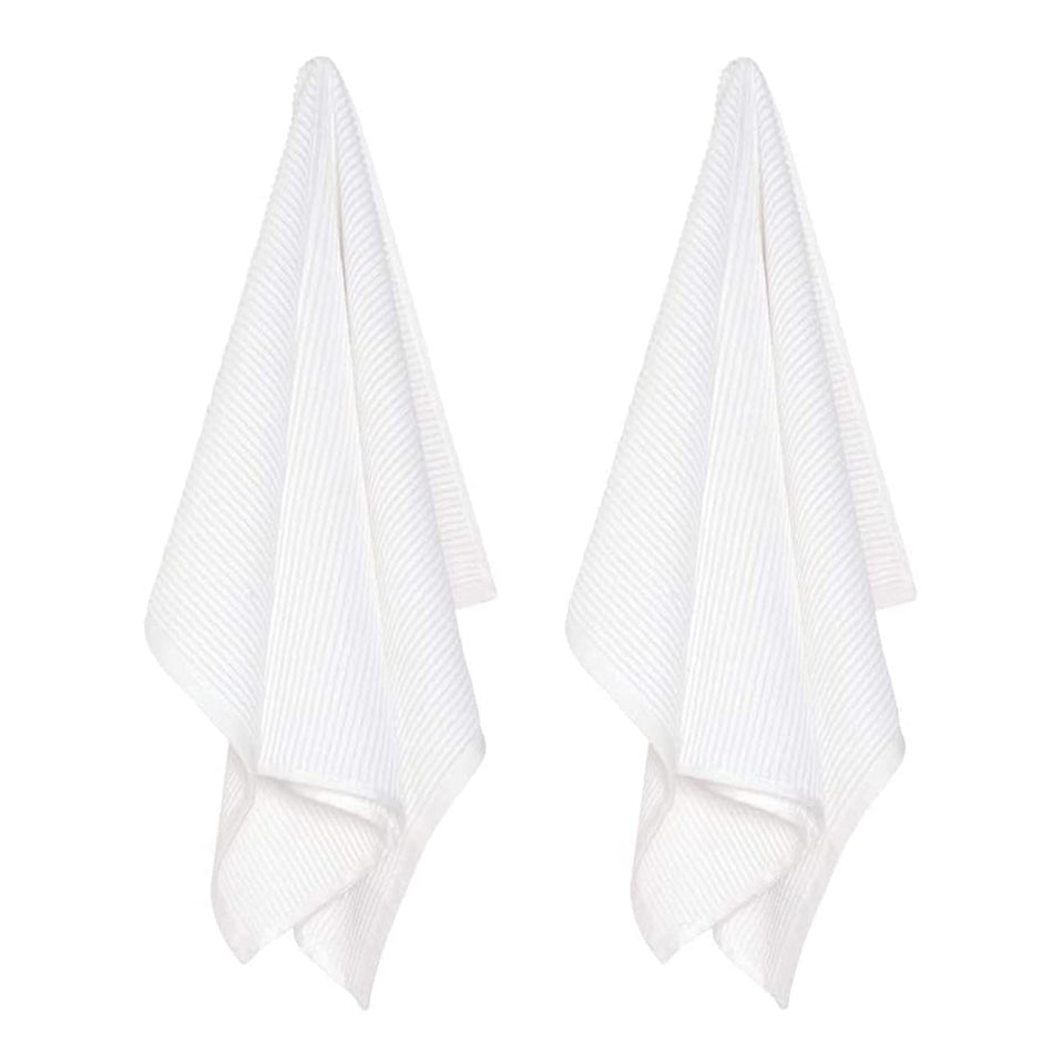 Now Designs Ripple White towel with absorbent looped cotton, ideal for drying dishes