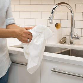 Now Designs Ripple White towels showcase Turkish cotton looped weave for durability