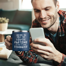 NOWWISH daily affirmation mug elevates coffee breaks