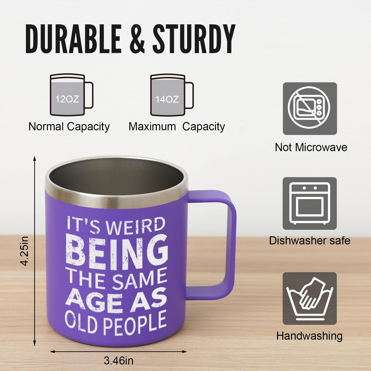 NOWWISH ergonomic-grip mug designed for comfortable one-handed use