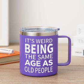 NOWWISH mug shown for indoor and outdoor drinking versatility