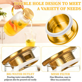 NOXKECION borosilicate glass pitcher rated for hot and cold use