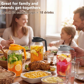 NOXKECION dishwasher-safe glass pitcher with lid for convenient cleaning