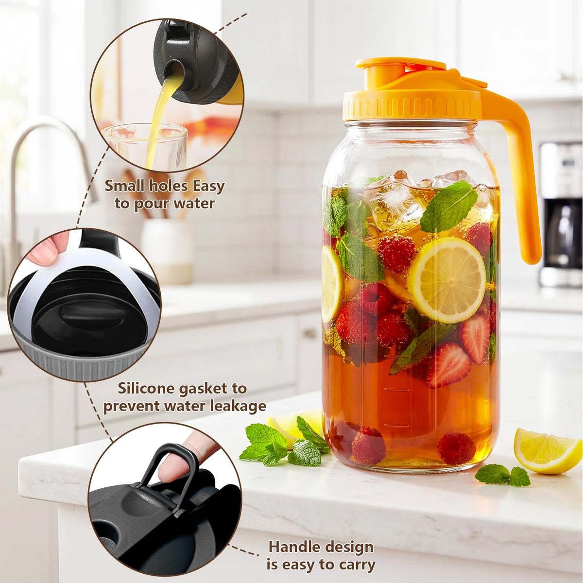 NOXKECION silicone sealing ring keeps drinks fresh and odor-free in fridge