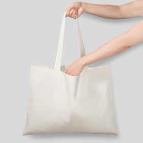 NPBAG tote side view highlighting long handles for shoulder use