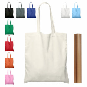 NPBAG natural cotton tote bag front view, sturdy daily carry option.