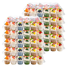 NPLUX cupcake box open with separate compartments for easy grabbing