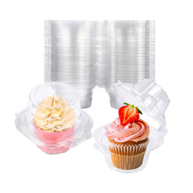 NPLUX 50-pack cupcake containers in a stackable set for easy transport.