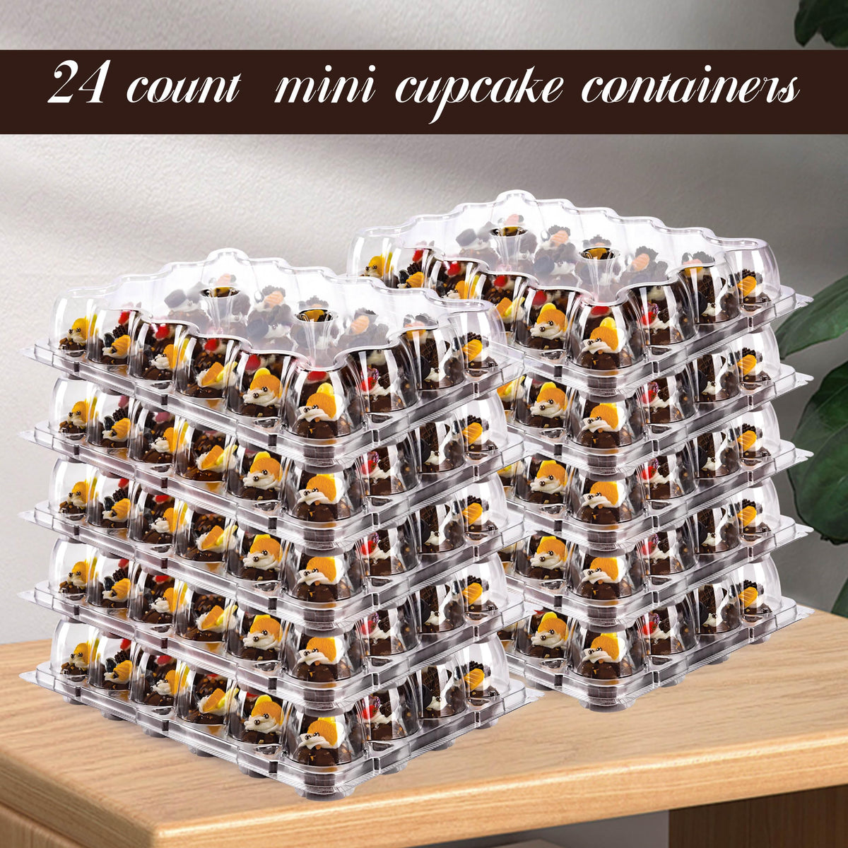 NPLUX clear cupcake boxes ideal for bakeries and catering displays