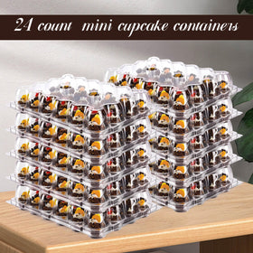 NPLUX clear cupcake boxes ideal for bakeries and catering displays