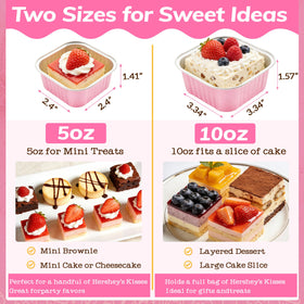 NPLUX clear lids protect treats while allowing quick content identification for event displays