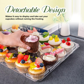 NPLUX clear cupcake box shows decorations while protecting treats