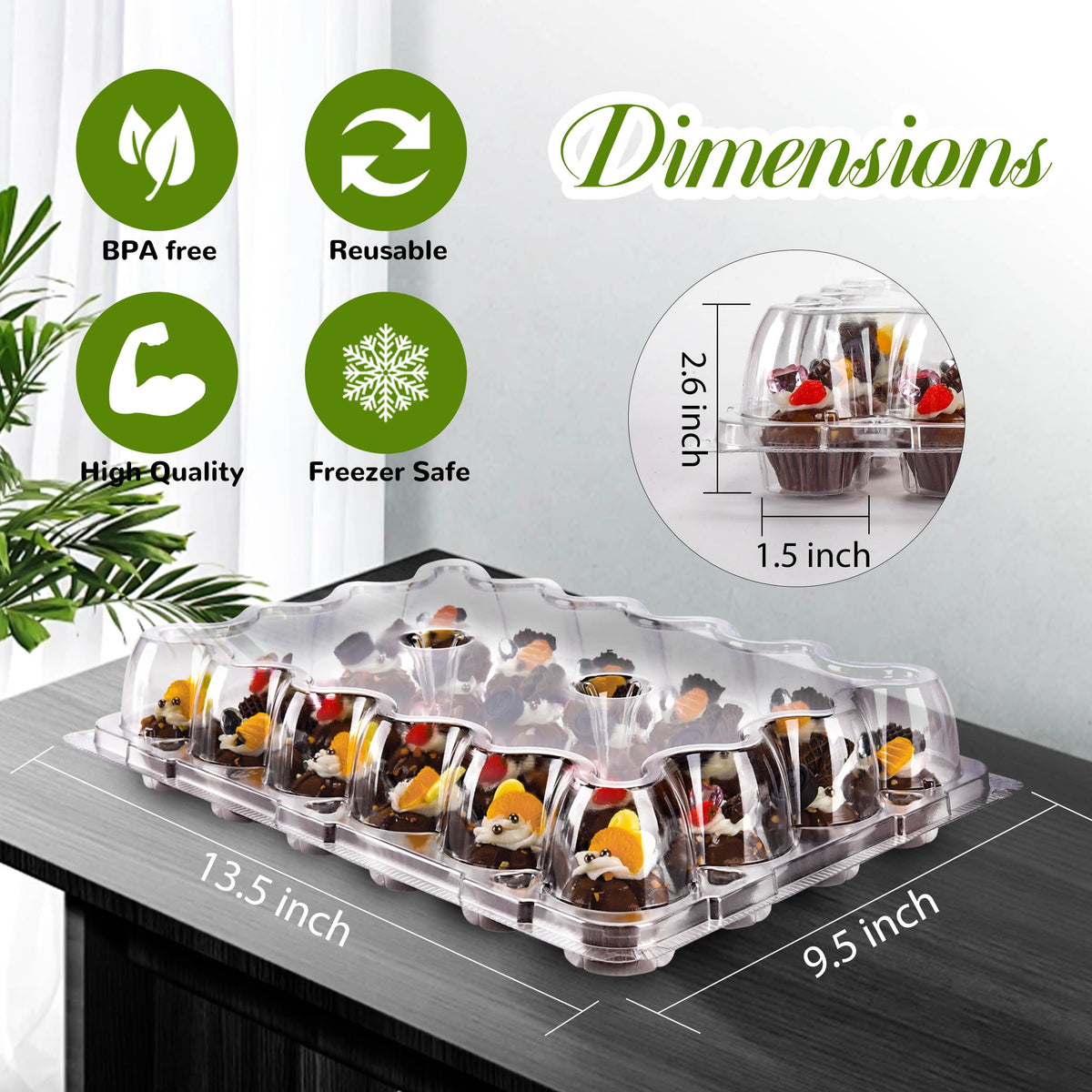 NPLUX cupcake box stackable design keeps cupcakes organized