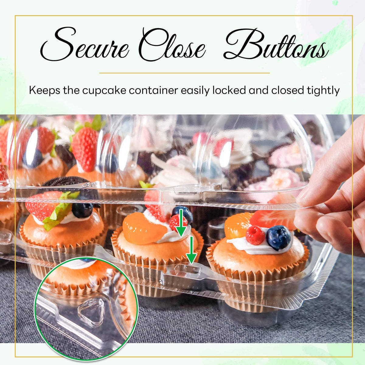 NPLUX BPA-free plastic cupcake boxes for safe, reusable packaging