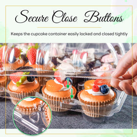 NPLUX BPA-free plastic cupcake boxes for safe, reusable packaging