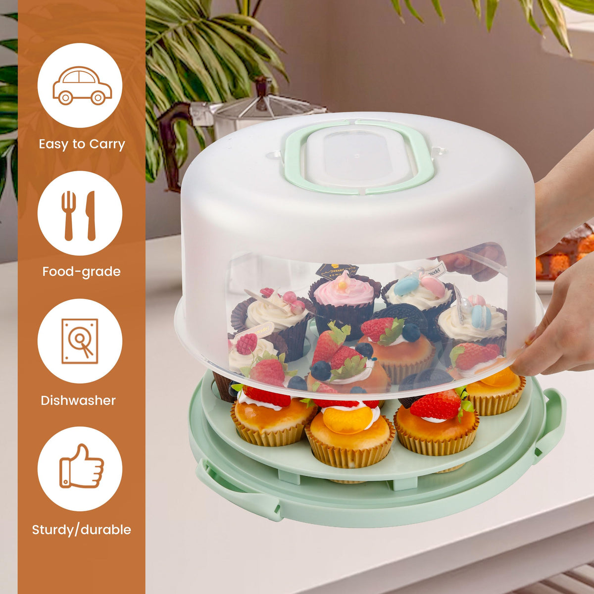 NPLUX BPA-free plastic ensures dishwasher-safe cleaning after gatherings.