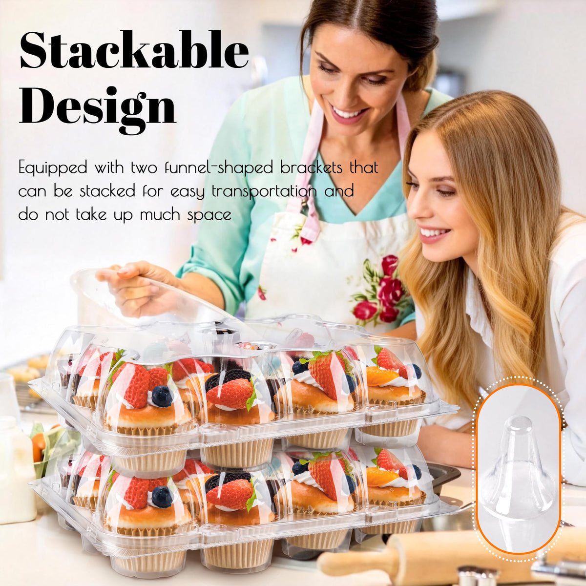 Reusable NPLUX cupcake boxes maintain fresh appearance