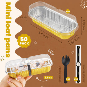 NPLUX gold aluminum foil pans present desserts stylishly at events.