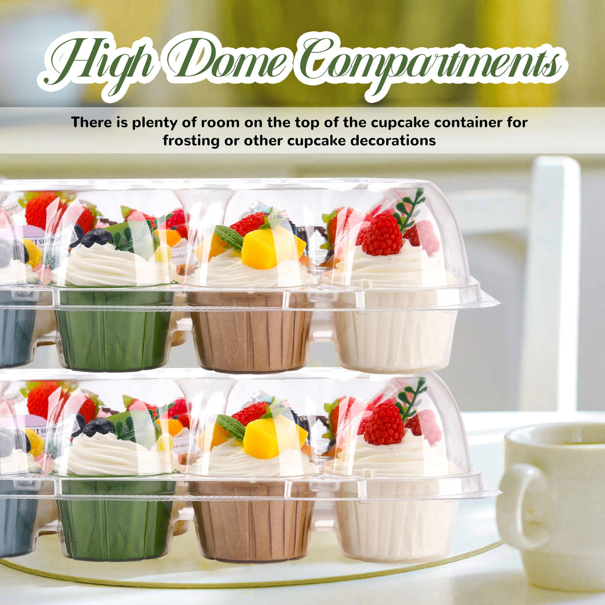 NPLUX stackable cupcake box demonstrates space-saving transport