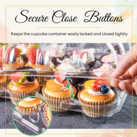 Stackable NPLUX cupcake boxes designed for stable transport