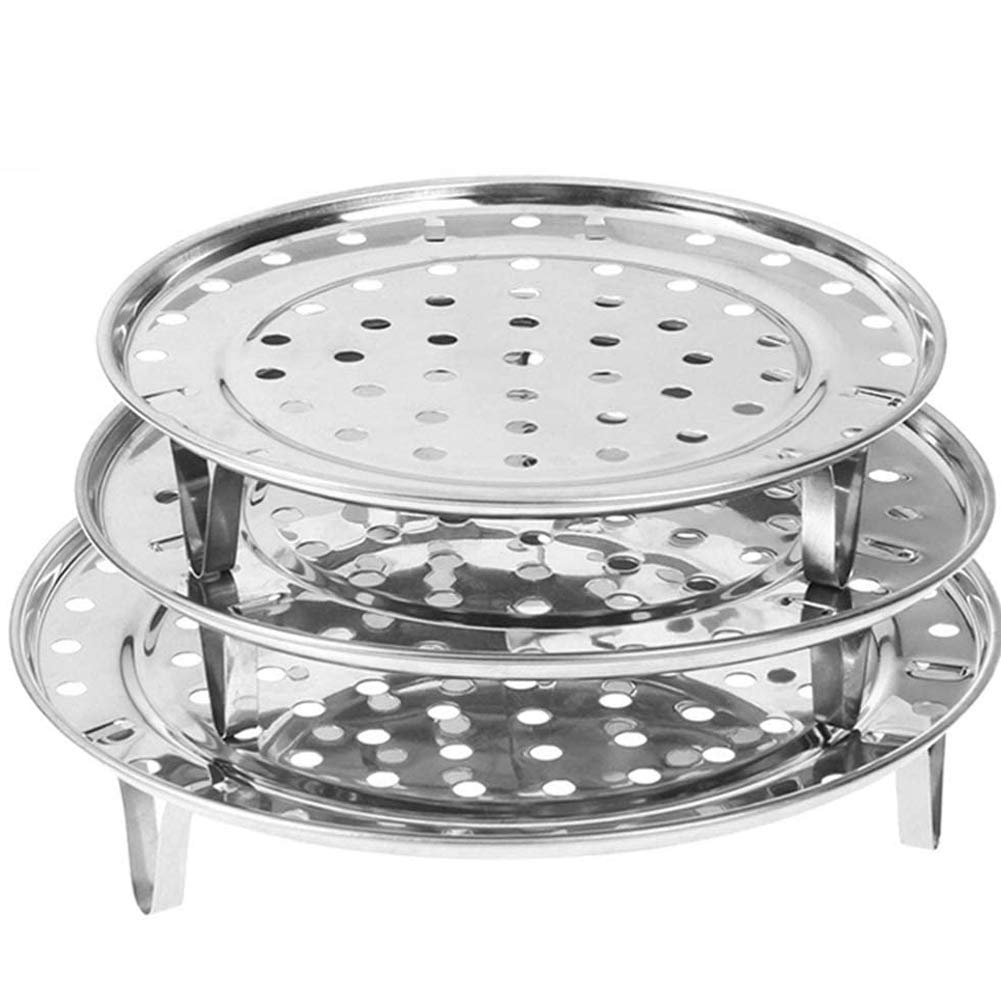 NRDBEEEC round steaming rack with three legs for stable heating.