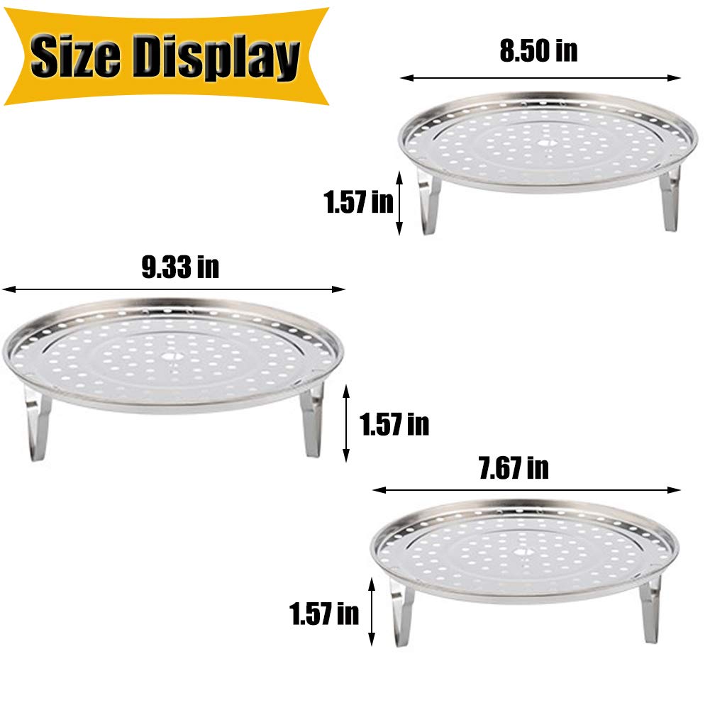 NRDBEEEC round steaming rack fits 8.5 inch pots for canning.