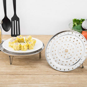 NRDBEEEC rust-resistant dishwasher-safe stainless steel steaming rack.