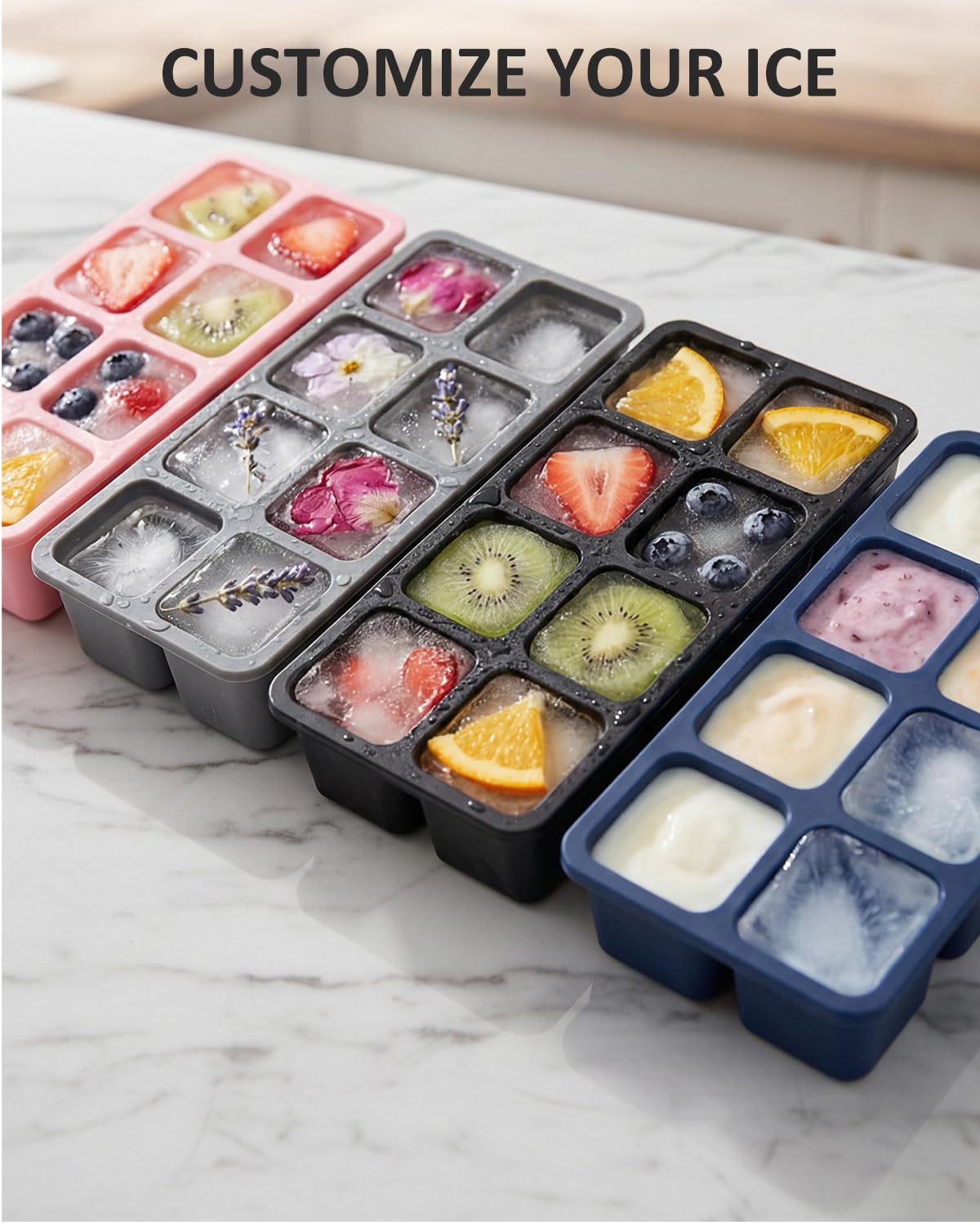 NRTBAI leakproof lid keeps cubes pristine and freezer odor-free.
