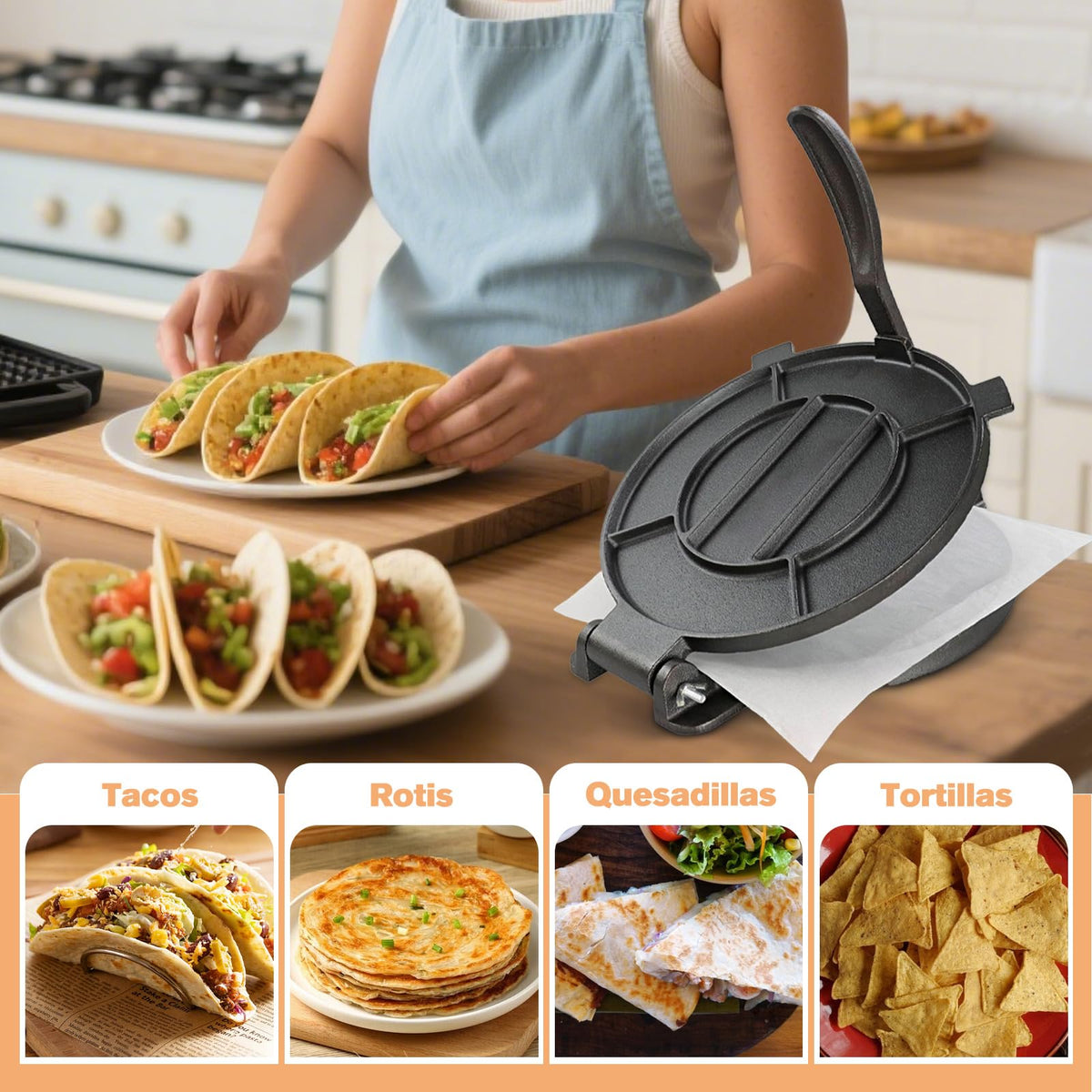 NSIRONS press ideal for patacones, arepas, dumplings, and more