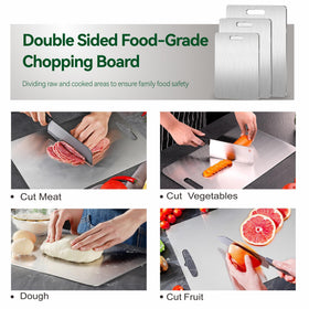 NSLLL cutting boards hung for space-saving storage in a modern kitchen