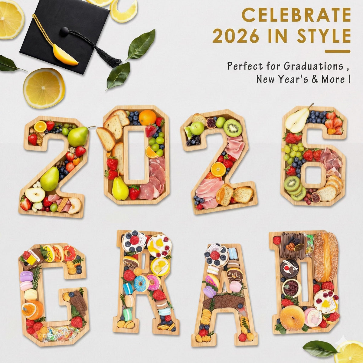 Nsoyos reusable graduation decor reduces disposable waste.