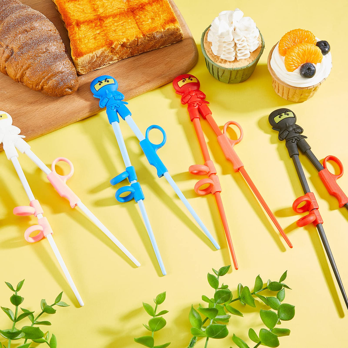 Nuanchu beginner chopsticks with soft silicone guide for comfortable grip.