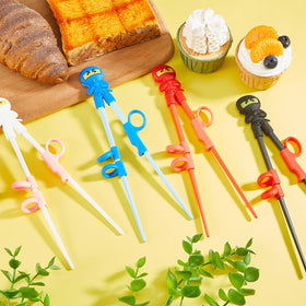 Nuanchu beginner chopsticks with soft silicone guide for comfortable grip.