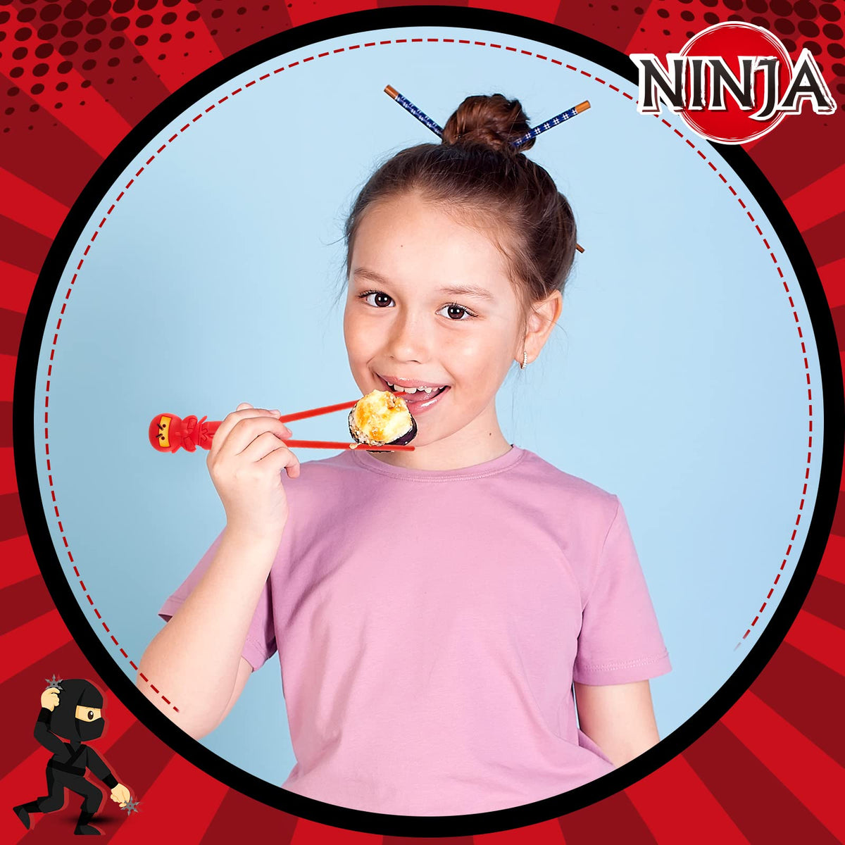 Nuanchu detachable ninja chopsticks shown with cleaning and storage convenience.