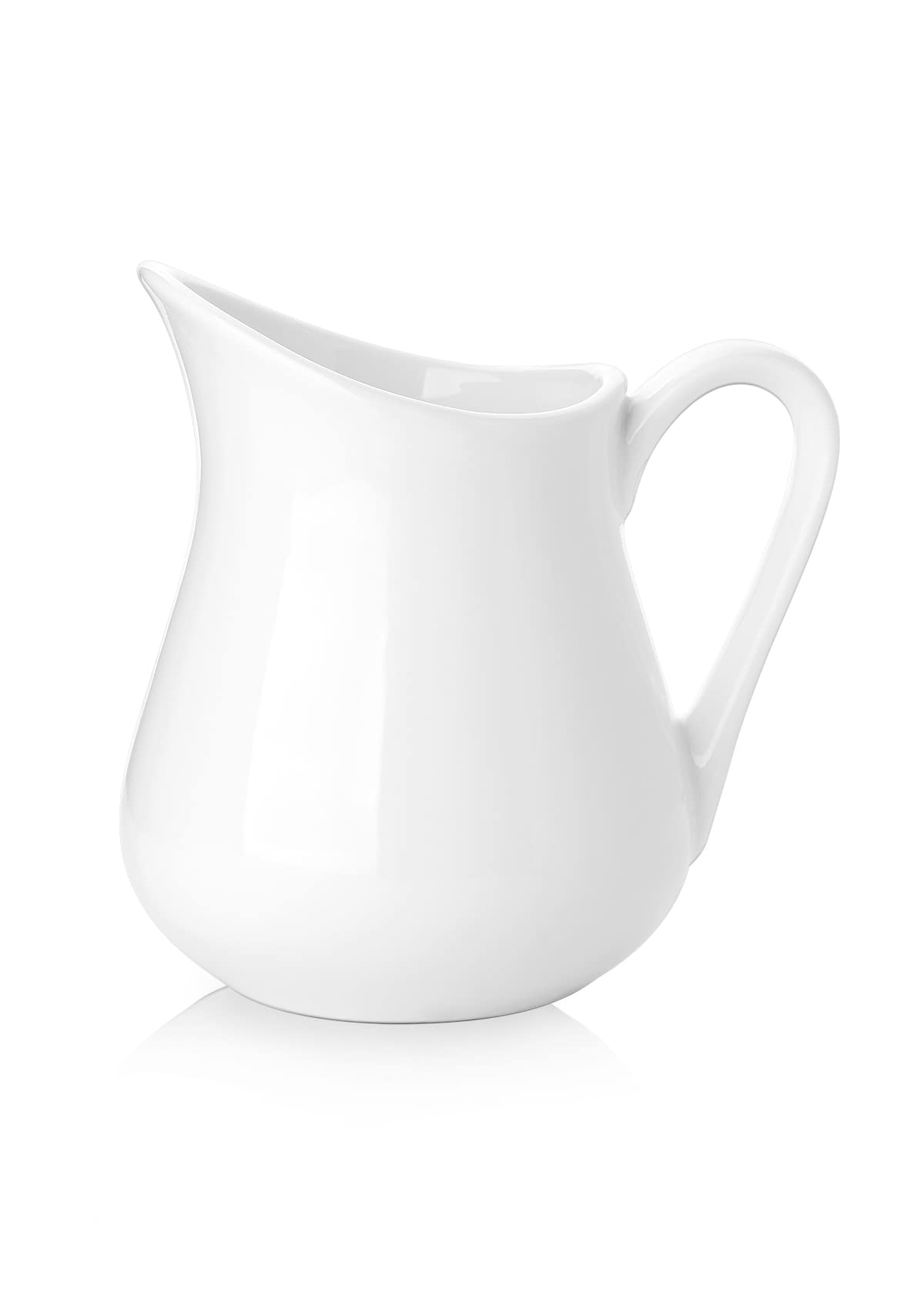 Nucookery 8oz cream pitcher with handle for clean, drip-free pouring
