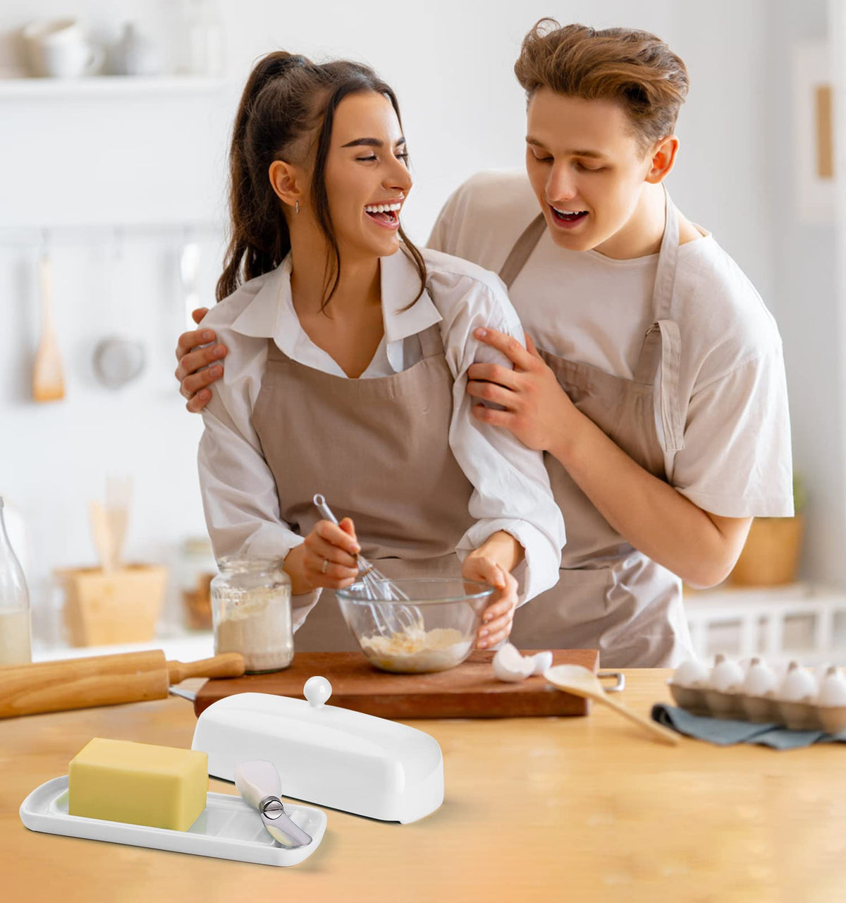 Nucookery butter dish dishwasher safe for effortless cleaning.