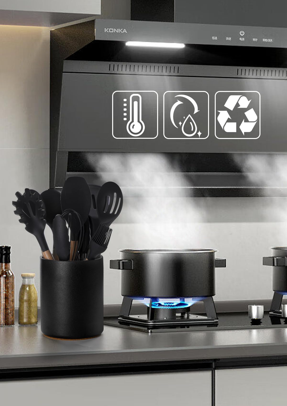 Nucookery multi-use holder suits brushes or small plants.