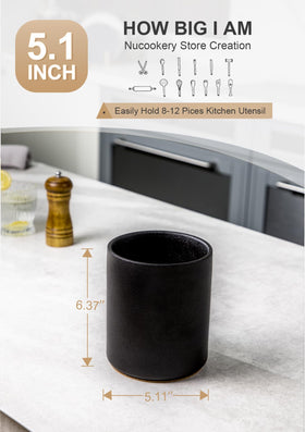 Nucookery stoneware texture close-up showcases durable farmhouse style.