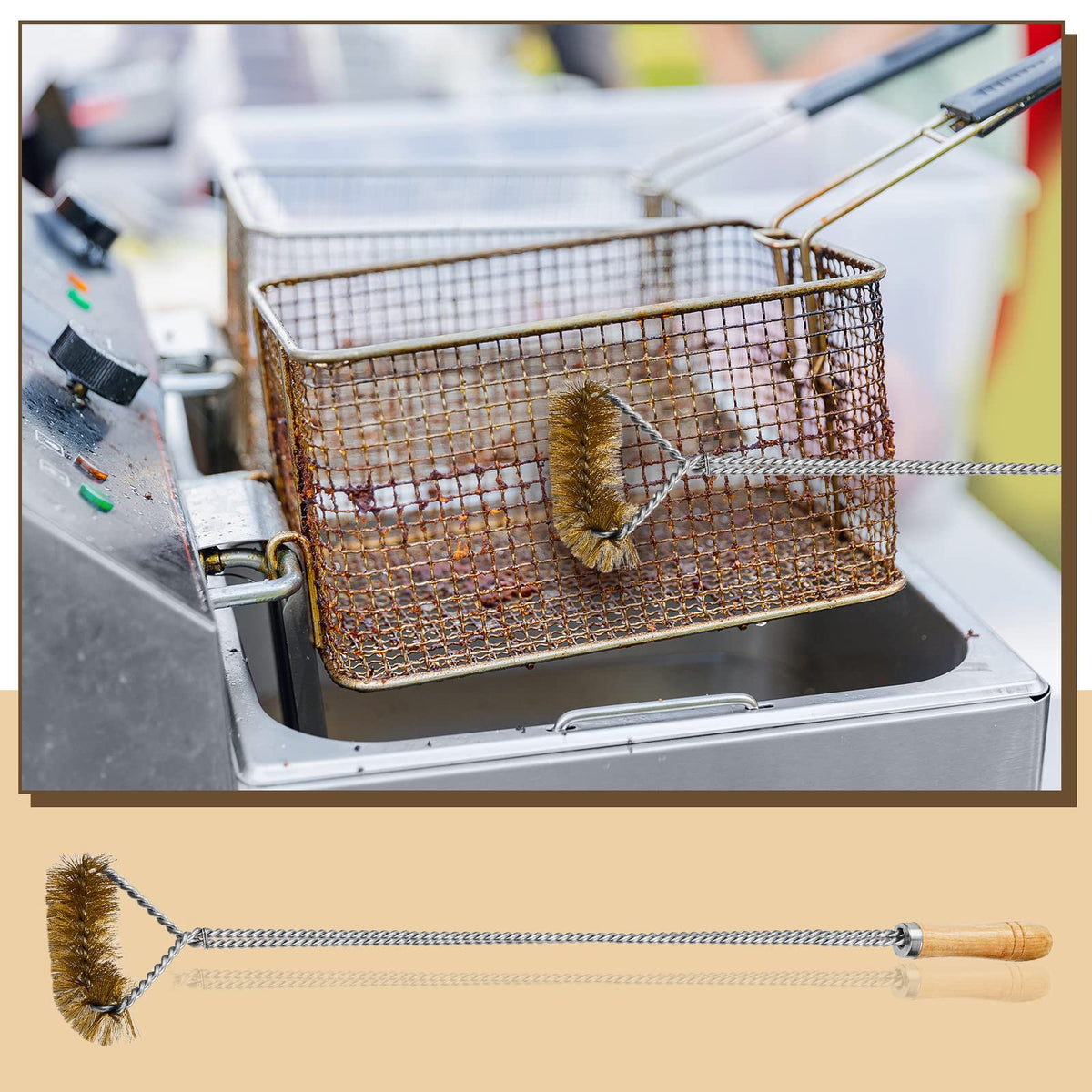 Nuenen extended-cleaning tools keep hands away from heat.