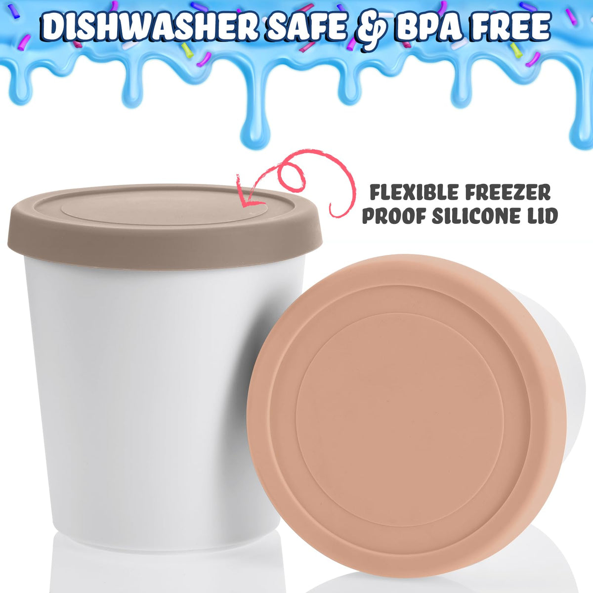 Nuenen containers are dishwasher-safe for quick cleanup after freezing.