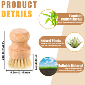 Nuenen natural sisal bristles enable gentle yet effective scrubbing.