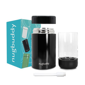 Nugbuddy air-tight storage container with vacuum seal preserves freshness.