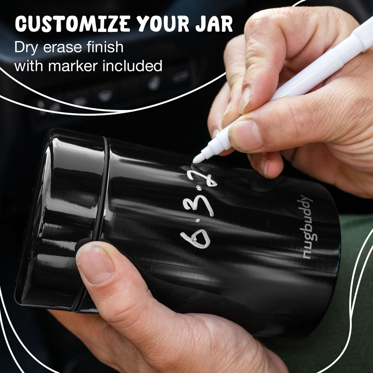 Nugbuddy clear lid offers easy visibility of contents.
