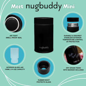Nugbuddy Mini UV-protected stainless exterior shields contents from light