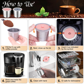 NUKALO dishwasher-safe K-Cup for easy cleaning.
