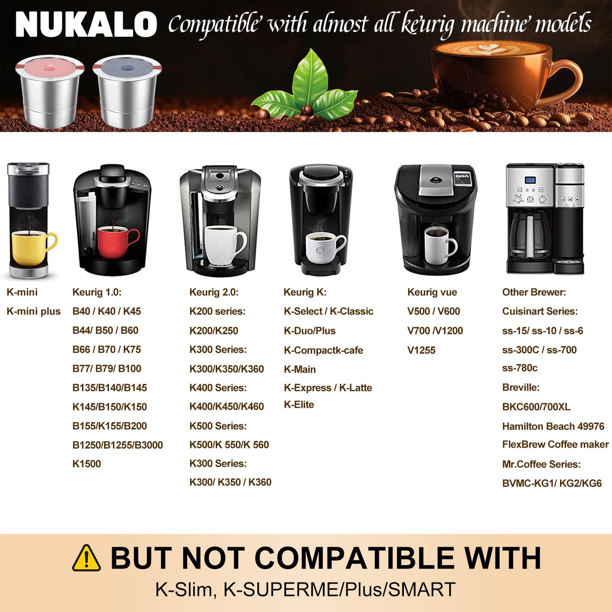 NUKALO stainless steel body close-up shows durable, heat-resistant design.