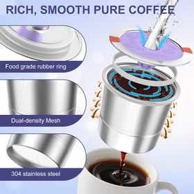NUKALO stainless steel filter and silicone seal preserve flavor