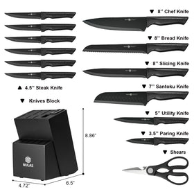 NULAS 8-inch chef knife showcased for precise slicing and quick prep.