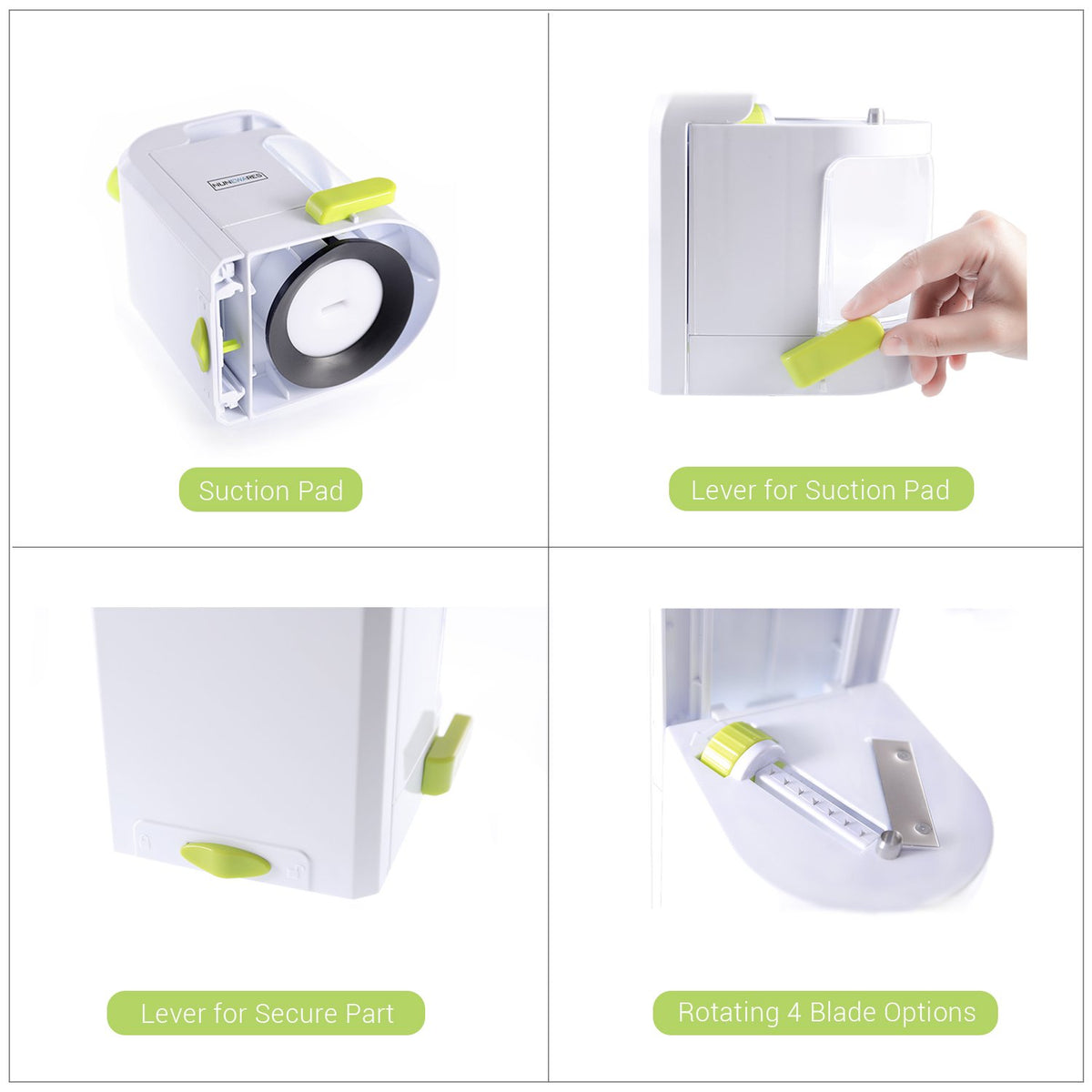NUNEWARES spiralizer creates zucchini noodles and veggie spirals.