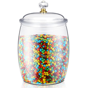 Nuogo 2-gallon candy jar with lid shows easy snack access and visibility.